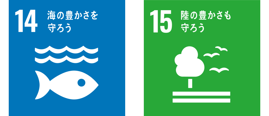 SDGs目標14、15アイコン